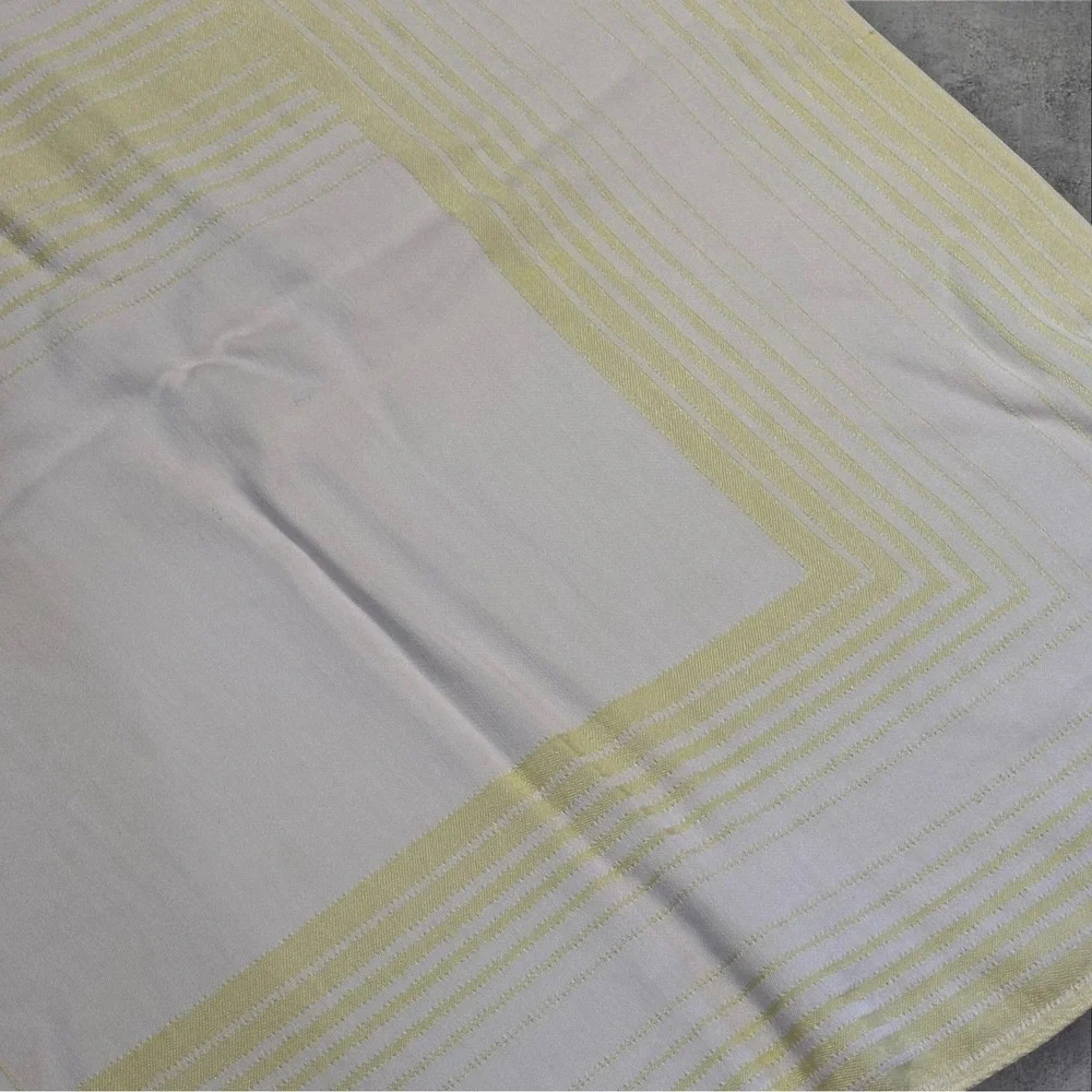 MCM Light Salmon‎ Tangerine Plaid Tablecloth 68x53 Handwoven Look Cottagecore